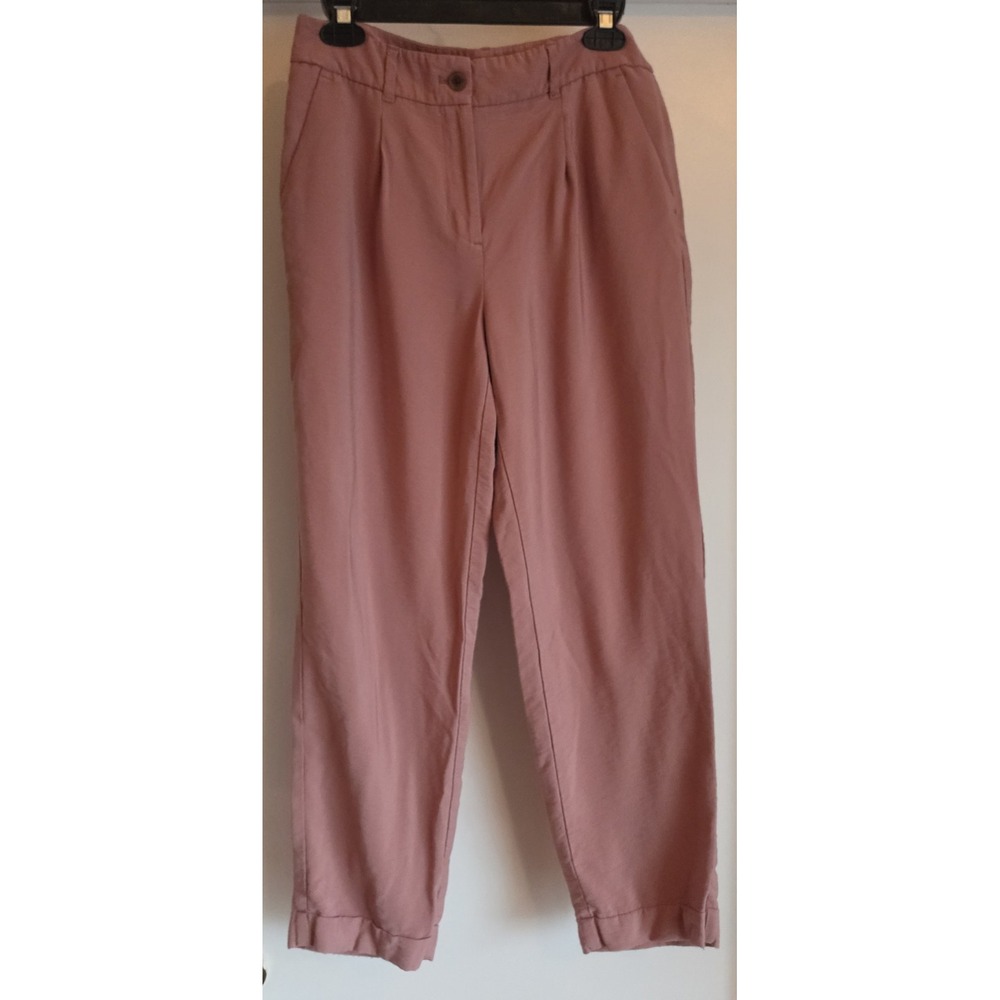 LOFT Pants Size 4 Dusty Rose Solid Casual Straight Trousers Slacks Women